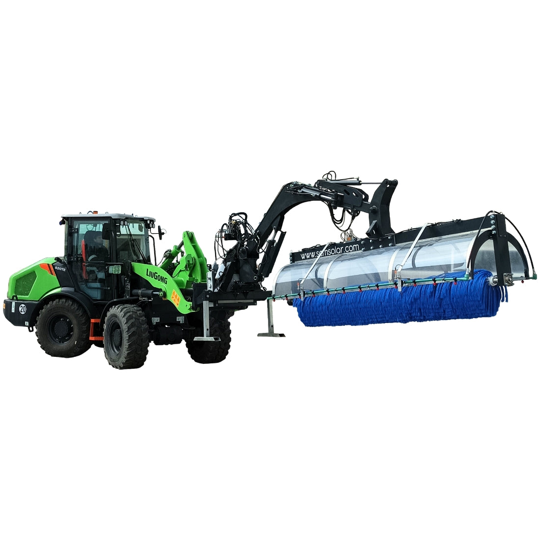 SCM D2 Tractor Solar Panel Cleaning Brush, Overview